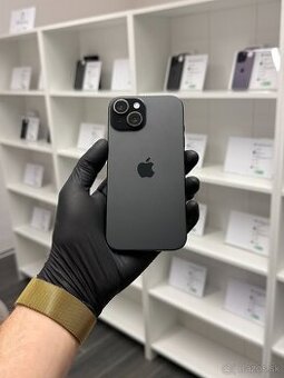 ZÁRUKA 2 ROKY /  Apple iPhone 15 128GB Black, 100% ZDRAVIE
