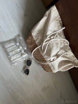 Dámska platená béžová taška