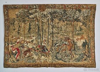 Gobelín / tapiséria s poľovníckym motívom 123 X 182 cm