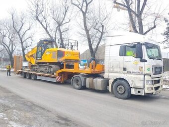 Autodoprava podvalníkom, prevoz strojov