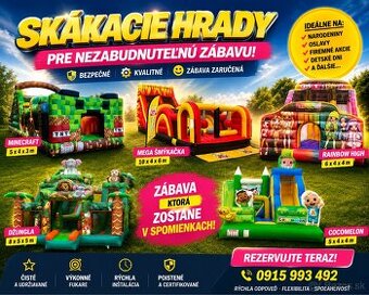Prenájom skákacich hradov skakaci hrad lv nr zm nz ka to