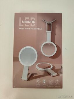 #L0385 LED kozmetické zrkadlo s osvetlením – stolové aj ručn