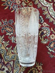 Krištáľová váza 30cm Czechoslovakia Bardejov