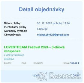 Vstupenky Lovestream festival 2024
