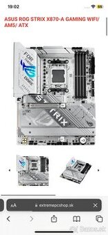 ASUS ROG STRIX X870-A GAMING WIFI / AMD X870 / DDR5 / SATA I