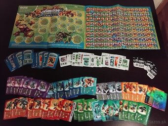 Skylanders – 75+ figúrok + 50+ kariet + plagát + nálepky