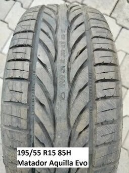 Predám 1 letnú pneumatiku 195/55 R15 85H Matador Aquilla Evo