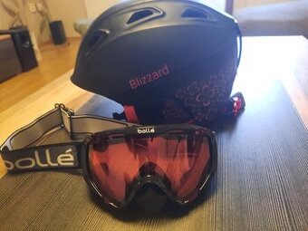 Predám detskú lyžiarku helmu + okuliare - 1