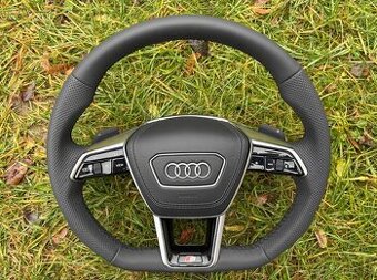 AUDI S volant A6 C8 A8 A7 S7 kozeny zkoseny perforovany
