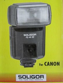 Blesk Soligor PZ 42 AF pre zrkadlovky Canon-Nový