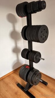 Predám 200kg závažia - kotúče so stojanom a iné veci
