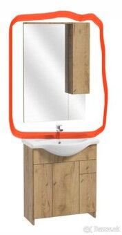 Kúpeľnové zrkadlo so skrinkou - zlatý dub