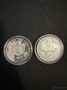 Predám 2x striebornú pamätnú medailu - Prvá republika