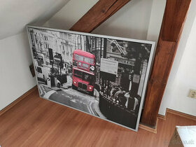 Predám veľký obraz 140 x 100 foto Londýnsky autobus