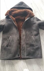 Extra teplý pánsky kožuch/kabát z pravej kože