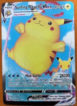 Surfing PIKACHU V MAX (Pokémon karta)