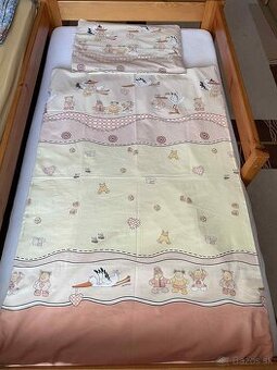 Obliečky do postieľky Bocian s bábätkom