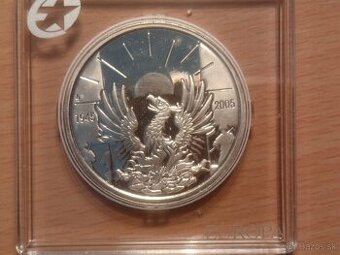 Koniec WW2 2005 10€ PROOF – Investičné striebro Belgicko