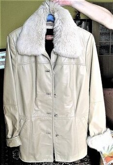 Kožené krémové sako a ružové kožené sako