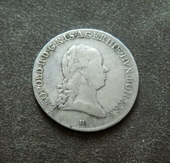 Predám 1/2 toliar 1791 H Leopold II.