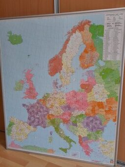 Mapa Európy s PSČ