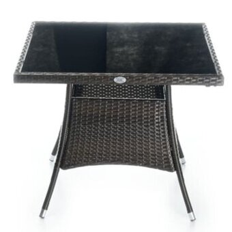 Ratanový stôl So sklom