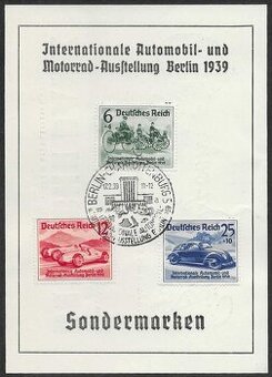 Predám kartu s nalepenými orig..pošt.známkami Deutsche Reich