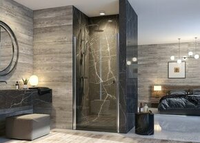 Sklenené dvere do sprchy s rámom 60 - nové