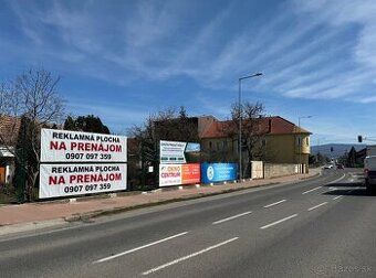 Reklamné plochy na prenájom na vysokofrekventovanej ceste
