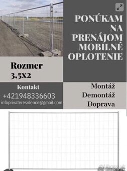 Dočasné Oplotenie