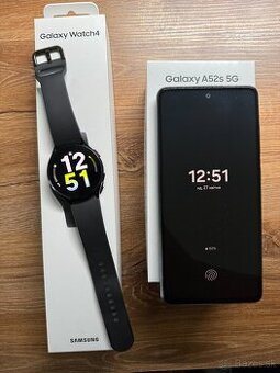 SAMSUNG GALAXY A52s 5G 6/128 Black + hodinky Samsung watch4