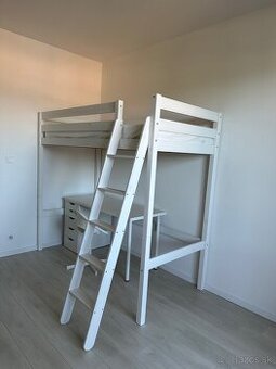 Vyvýšená posteľ 90cm x200cm s penovým matracom