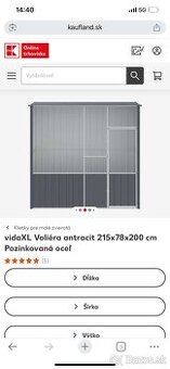 Voliéra pre vtákov