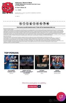 Predám 2 vstupenky na koncert Helloween