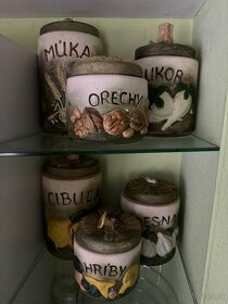 originálne keramické dózy na potraviny hand made