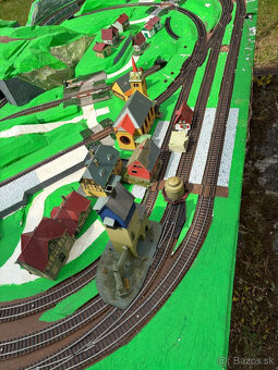 HO železnica s 2Lok+5Vag_+TT súprava, veľa koľají, dekor