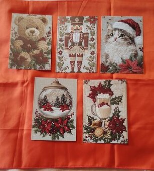 krásne vianočne pohľadnice Vintage štýl