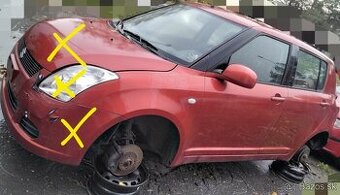 Suzuki SWIFT 1.3 2007 predám DVERE, motor M13A, PREVODOVKA,