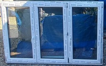 Predám plastove trojkridlove okna 236x151, 3sklo 40mm,Gealan