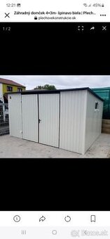 Plechová garáž v 1.triede