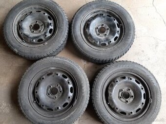Sada vw skoda 5x100 plechove disky +pneu 14"