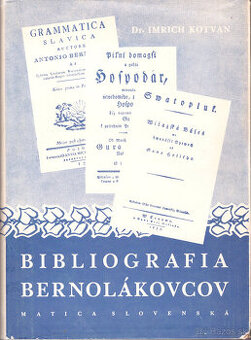 Bibliografia Bernolákovcov (náklad 800 ks)
