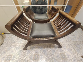 Kartini -teak drevo lavička stolička