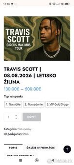 Travis Scott Žilina 08.08.2026