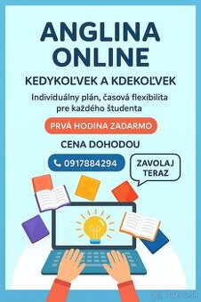 Individuálne lekcie angličtiny - ONLINE
