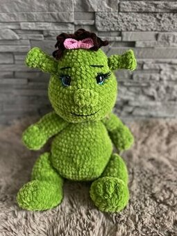 Ručne háčkovaná hračka shrek bábätko - Felícia💚