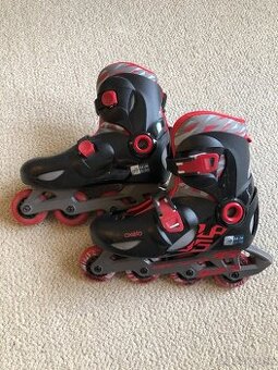 Detské kolieskové korčule Oxelo, nastaviteľná veľkosť 34-36