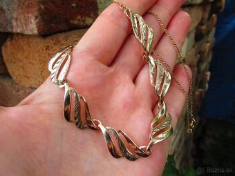 Pozlátený strieborný náhrdelník, Ag 900