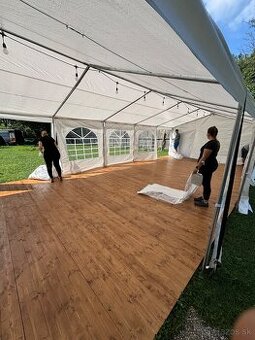 Drevená smreková podlaha 50m2