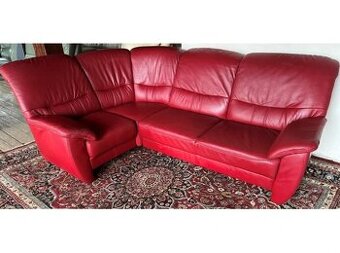 Luxusní rohová kožená sedací souprava, 2987